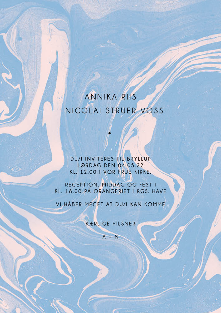 Invitationer - Annika & Nicolai Bryllupsinvitation